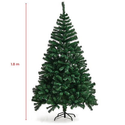 FESTISS 1.8m Christmas Tree with 250 LED Lights Warm White (Green)