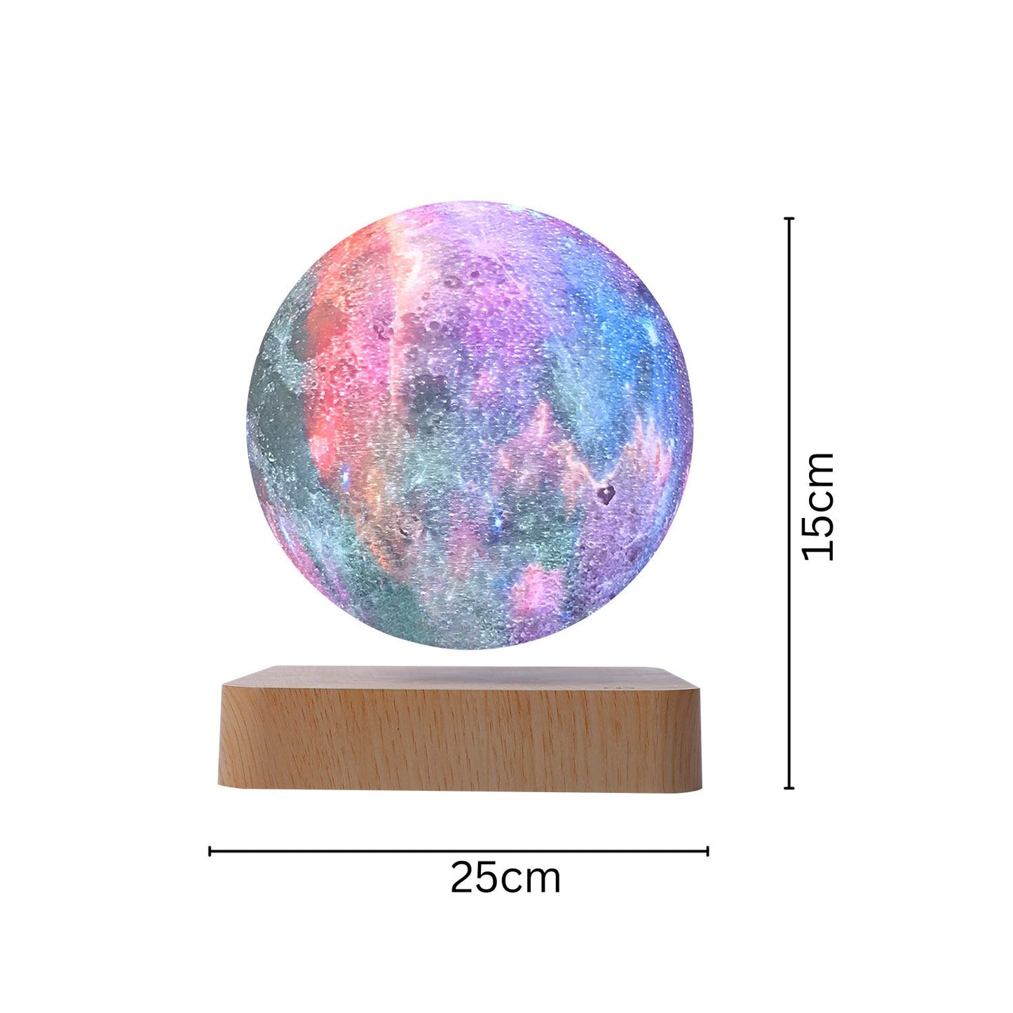 GOMINIMO Magnetic Levitating Galaxy Moon (Light Brown Base)