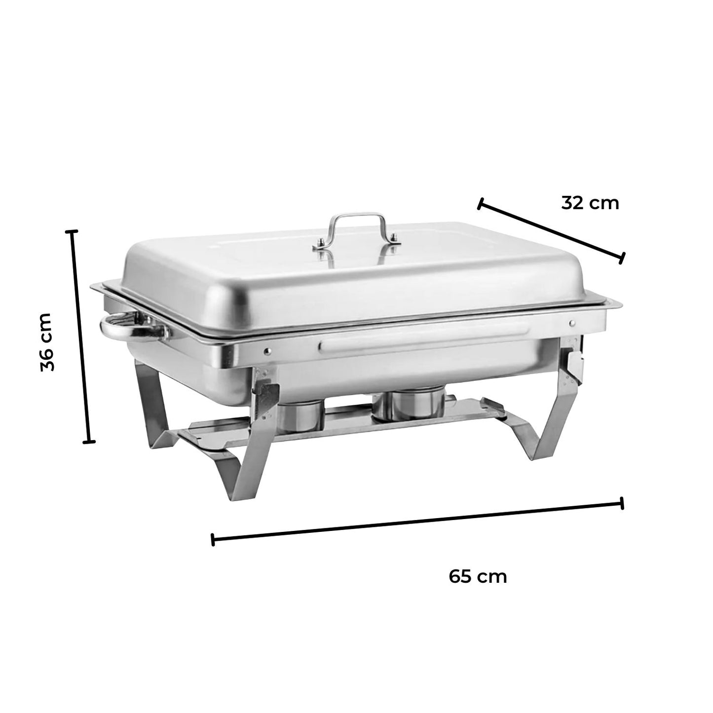 GOMINIMO 9L Chafing Dish Multifunctional Stainless Steel Food Buffet Warmer Pan (3x3L Triple Trays)