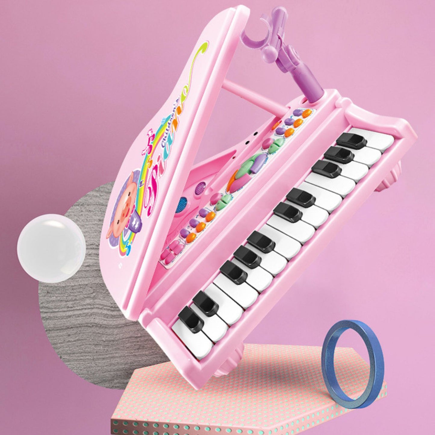 GOMINIMO Kids Piano Keyboard Music Toys (Pink)
