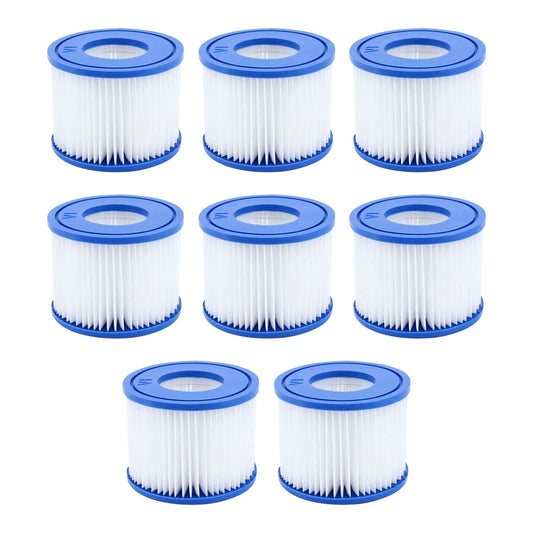 NOVEDEN 8 Pack Hot Tub Spa Filter Replacement Cartridge Size ? (Blue and White)