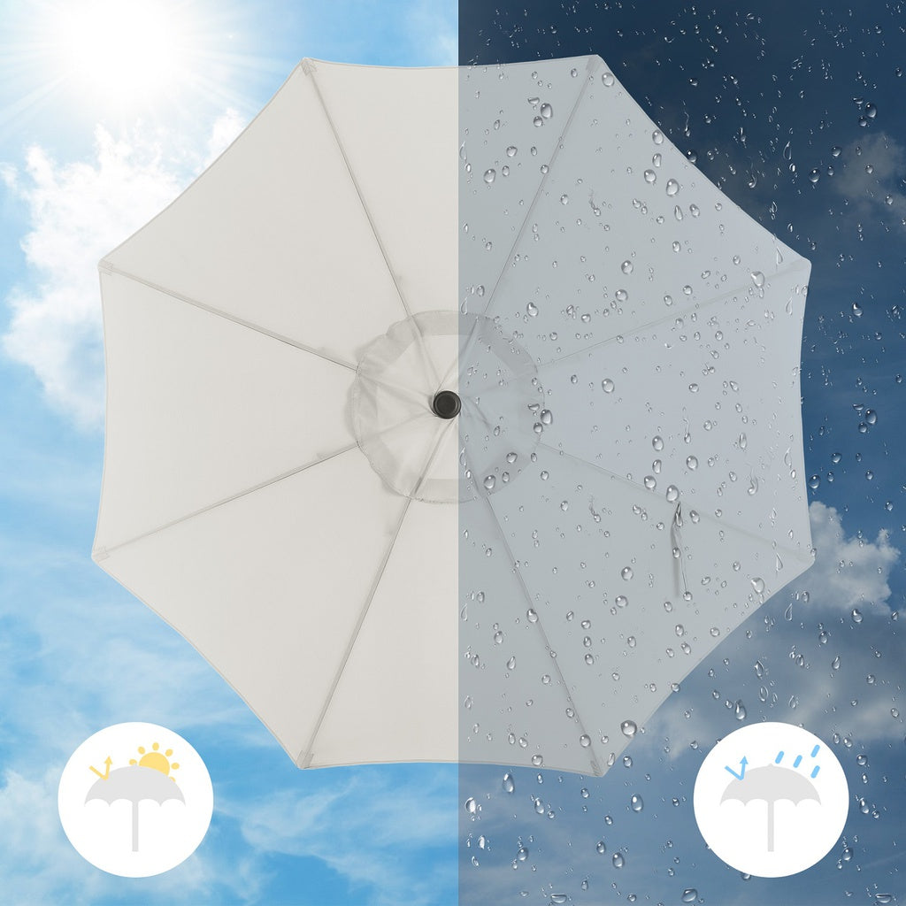 SONGMICS 2.7m Patio Outdoor Table Umbrella White