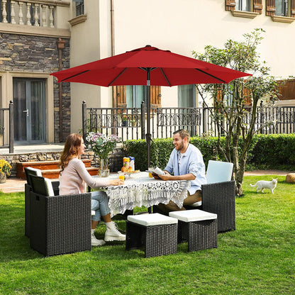 SONGMICS 2.7m Patio Outdoor Table Umbrella Red