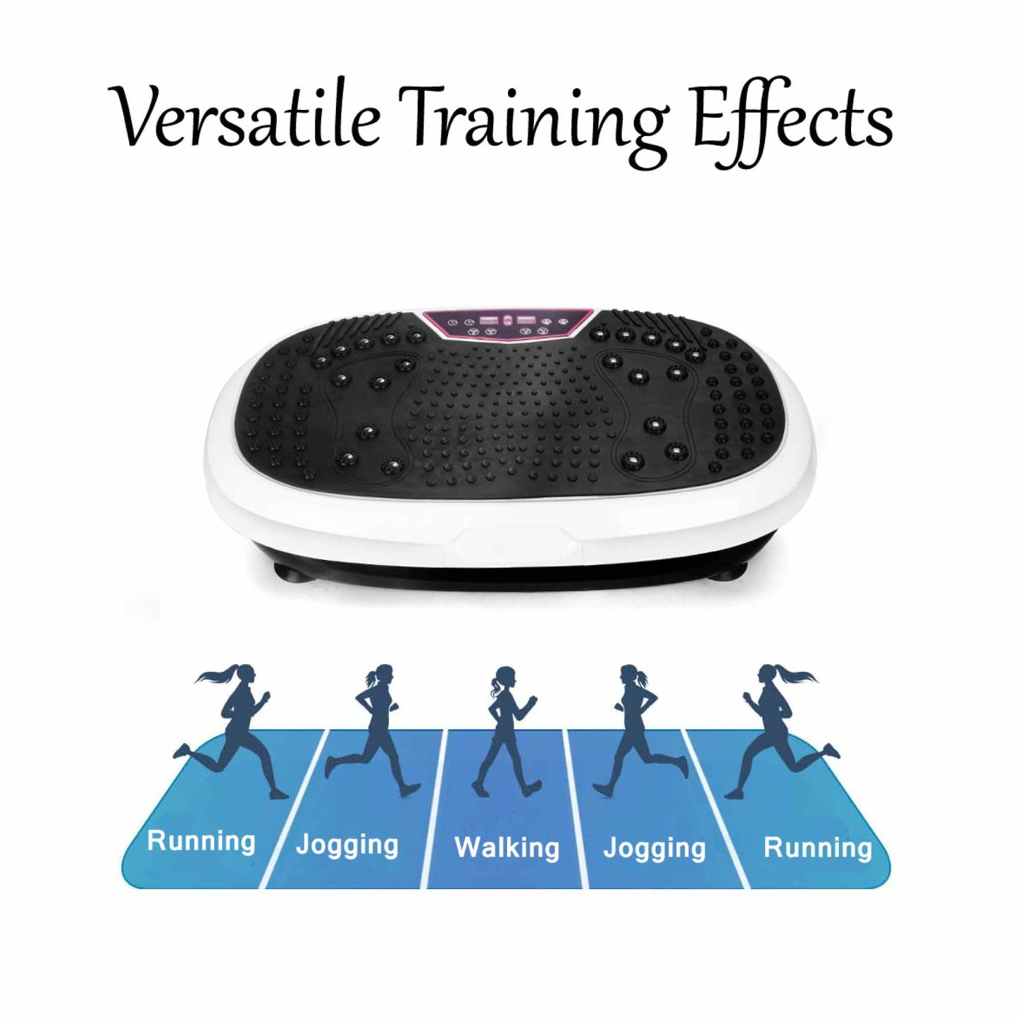 White Mini Vibration Platform - Magnet Therapy Vibrating Machine Exercise Plate