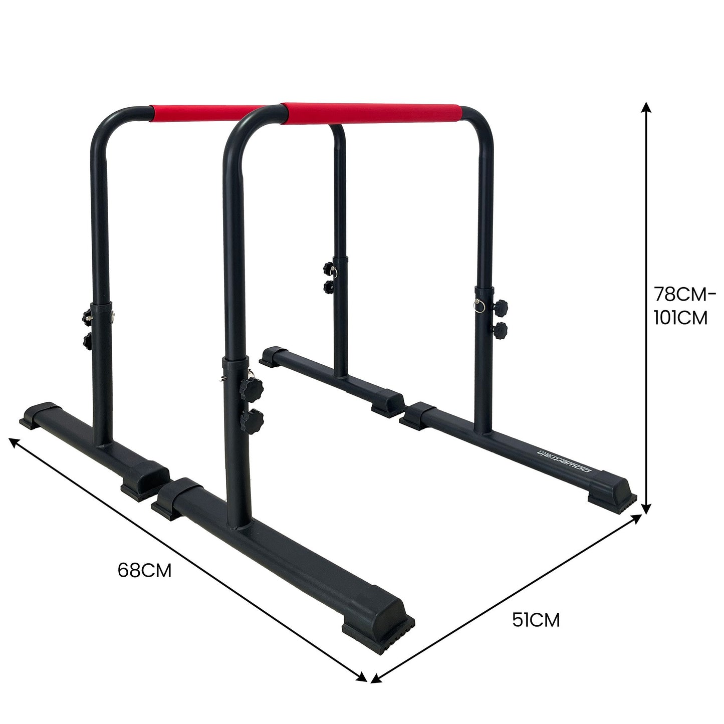 Powertrain Height-Adjustable Dip Bars Pair Load Capacity 200kg Separated Type
