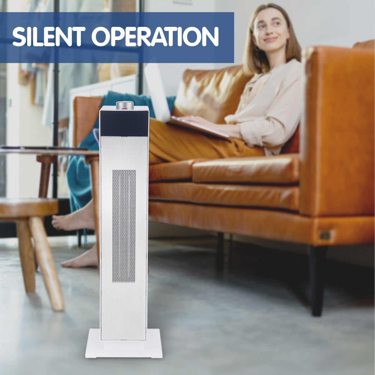 Pronti Electric Tower Heater PTC Ceramic 2000W White