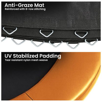 Kahuna 16ft Replacement Trampoline Safety Pad Cover and Jumping Spring Mat - Orange