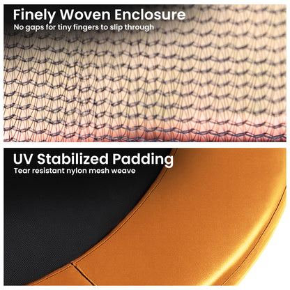 Kahuna 14ft Trampoline Pad and Net - Orange