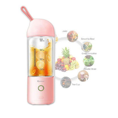 Sansai Portable Blender USB Rechargeable 400ML PINK