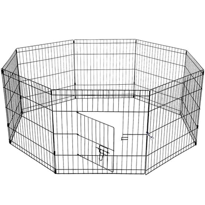 YES4PETS 24' Dog Rabbit Playpen Exercise Puppy Enclosure Fence With Cover