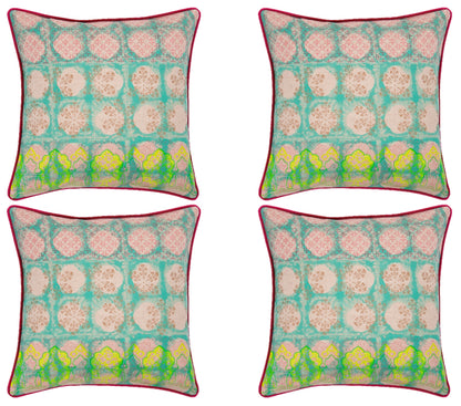 Pack of 4 Avia Fuchsia Cushion Covers Multicoloured Coloured