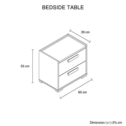 Queen 4 Pcs Bedroom Suite with Tallboy Fabric Upholstery MDF Combination of Black & Cement Colour