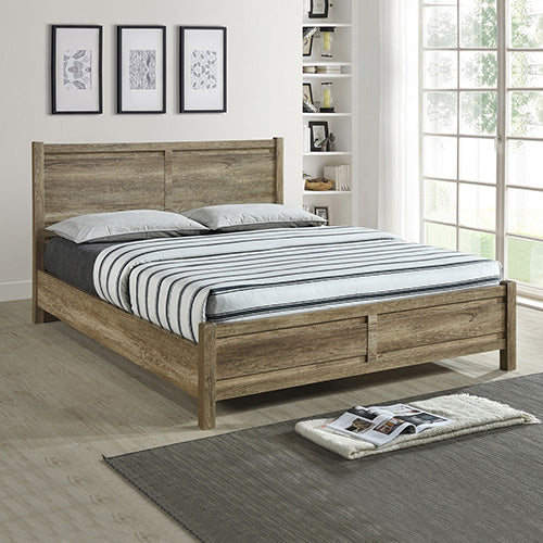 King Size Bed Frame Natural Wood like MDF in Oak Colour