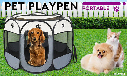 VaKa Pet Tent Playpen Dog Cat Play Pen Bags Kennel Portable Puppy Crate Cage