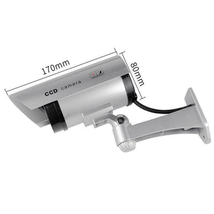 2pcs Dummy Security Camera with Flashing LED Outdoor Fake CCTV Surveillance Decoy