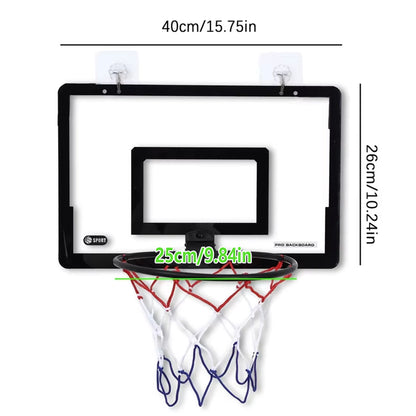 Wall Mounted Foldable Basketball Stand Indoor Outdoor Hoop Frame for Young Players
