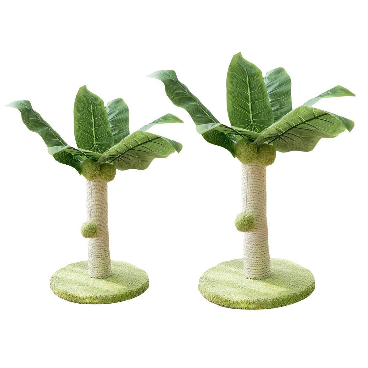 Cat Scratching Coconut Tree Kitten Post Sisal Covered Scratcher Pole Toy 32/38cm - S