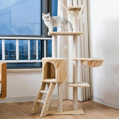 Cat Tree Scratching Post Gym House Condo Scratcher Furniture Tower - Grey