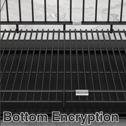 Metal Dog Crate Pet Cage with Divider for Puppies Cats Kennel Indoor Pet House - Small-Blue