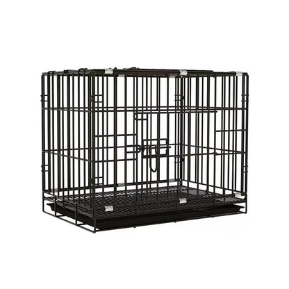Metal Dog Crate Pet Cage with Divider for Puppies Cats Kennel Indoor Pet House - Small-Blue