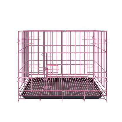 Metal Dog Crate Pet Cage with Divider for Puppies Cats Kennel Indoor Pet House - Large-Blue