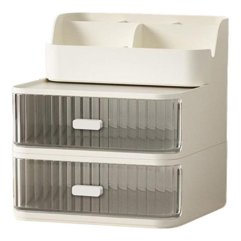 Drawer Storage Box Stationery Cosmetic Organizer Multi Purpose Desktop Holder - Green