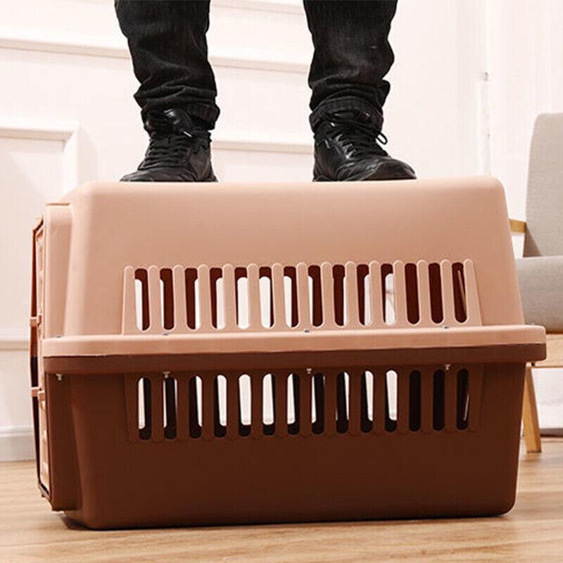 S Size Dog Cat Rabbit Portable Tote Crate Pet Carrier Kennel Travel Airline Carry Bag - Pink