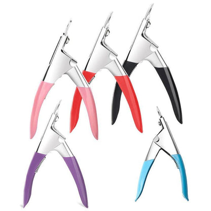 Acrylic Nail Tip Cutter False Nail Clipper U Shape Manicure Art Trimmer Tool - Purple