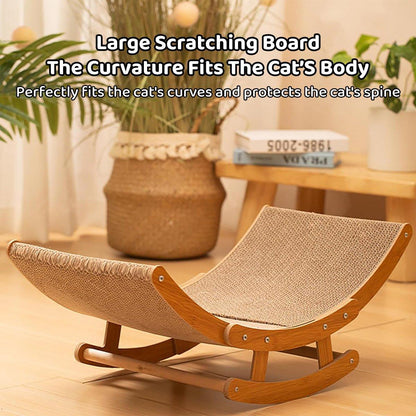 Premium Cat Scratching Board Bed Corrugated Paper Durable All Seasons Cat Toy - Rocking Chair Scratcher