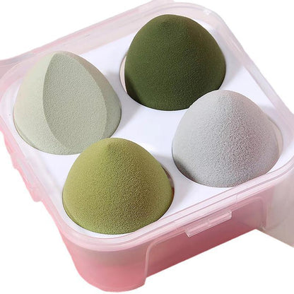 4PCS Value Makeup Foundation Blender Sponge Blending Puff Cosmetic Beauty Eggs - Green