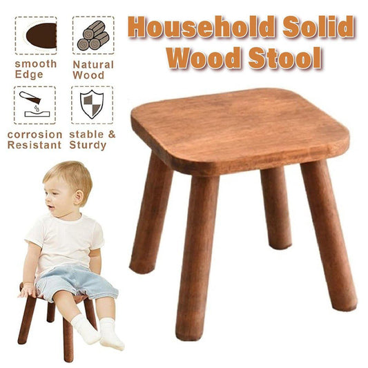 Wooden Short Stool Living Room Shoe Changing Stool Home Furniture Seat