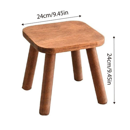 Wooden Short Stool Living Room Shoe Changing Stool Home Furniture Seat