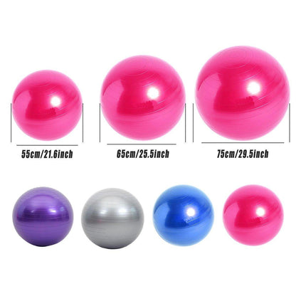 Explosion-Proof Thickened Inflatable Yoga Ball Massage Fitness Stability Ball - Grey - 75cm