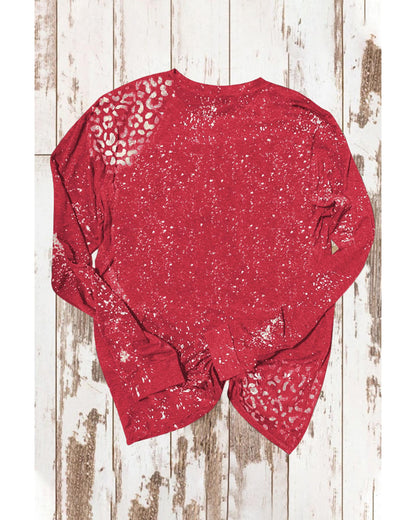 Azura Exchange Bleached Leopard Spot Pullover - M