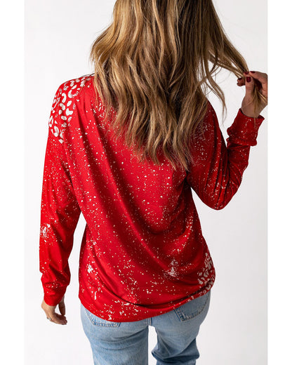 Azura Exchange Bleached Leopard Spot Pullover - M