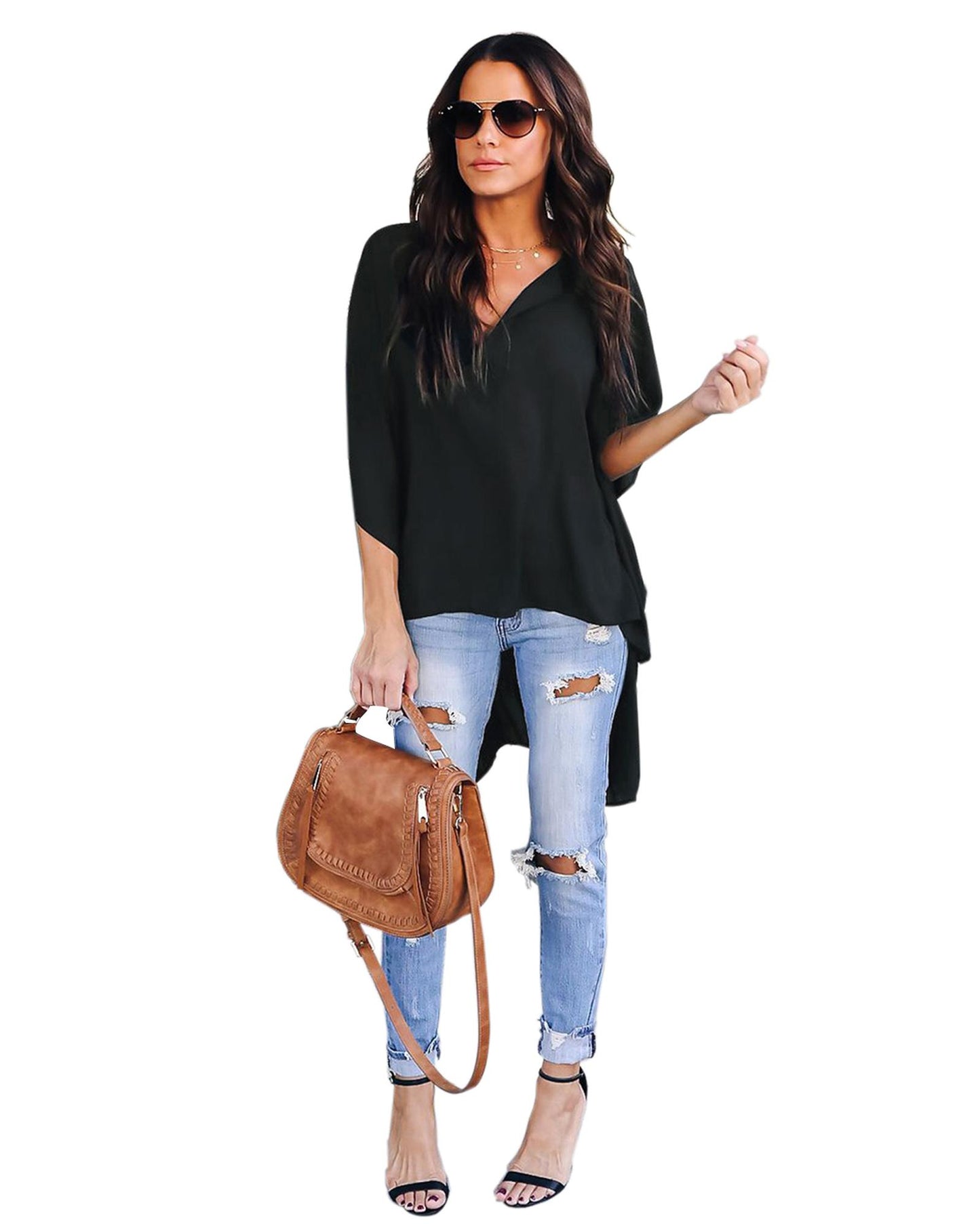 Azura Exchange High Low Kimono Top - M