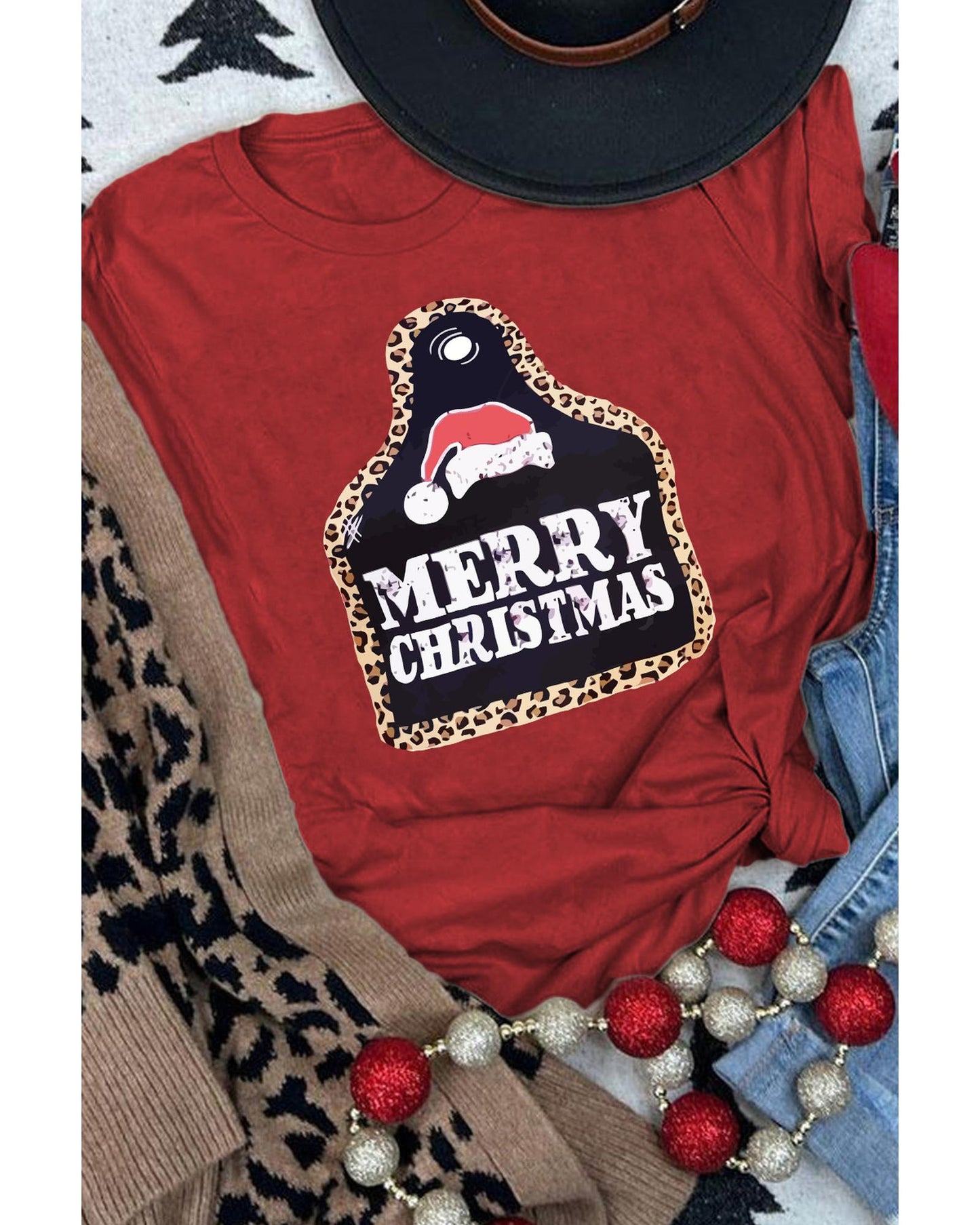 Azura Exchange Leopard Frame Graphic Tee - S