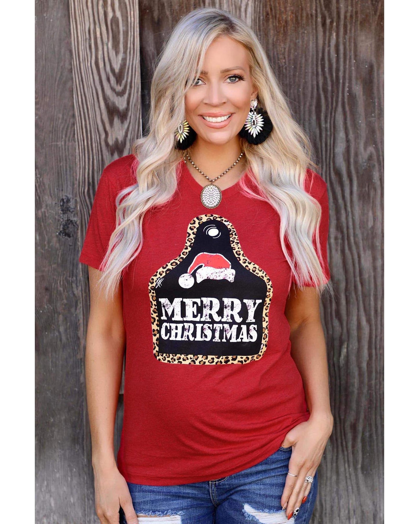 Azura Exchange Leopard Frame Graphic Tee - S