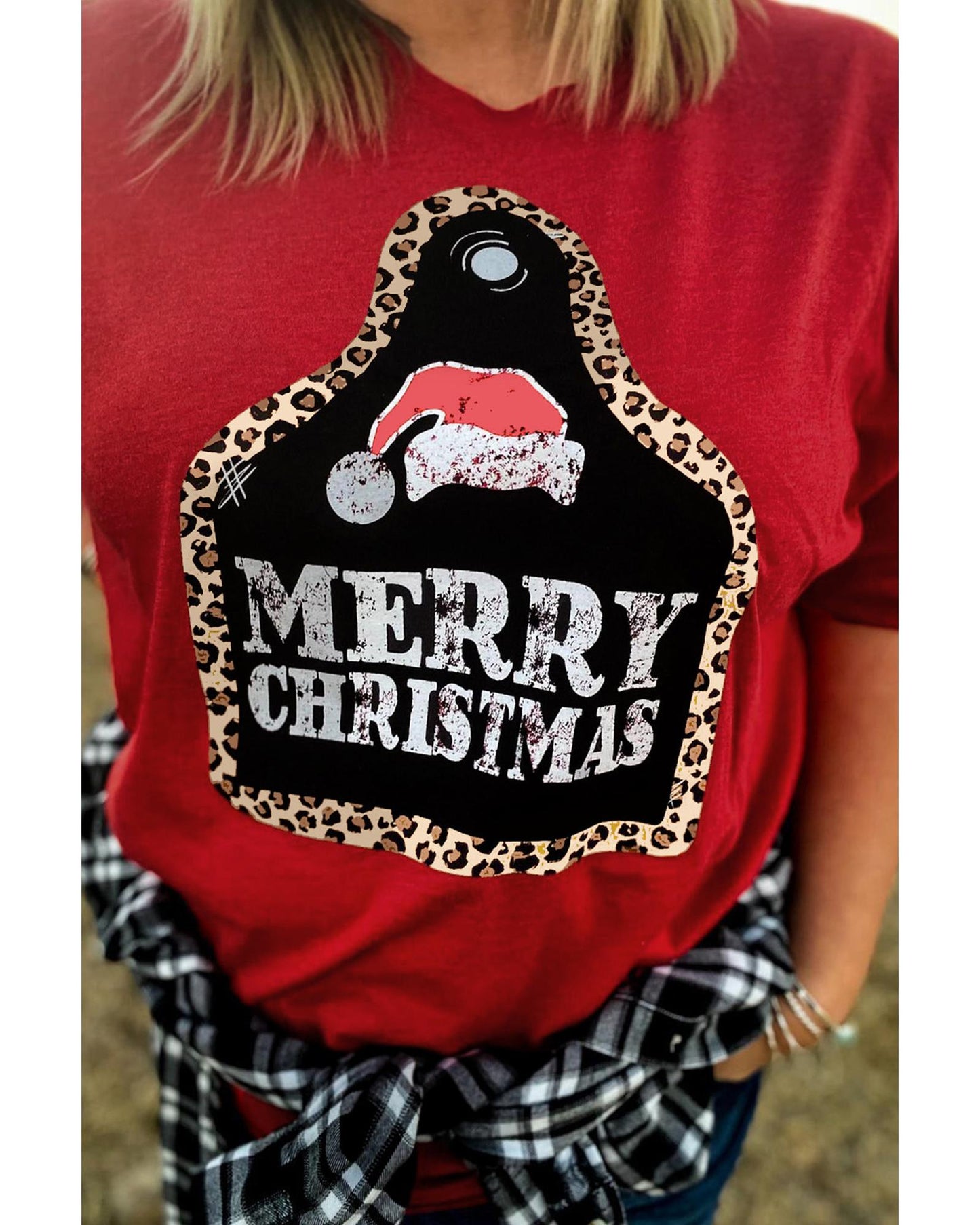 Azura Exchange Leopard Frame Graphic Tee - S