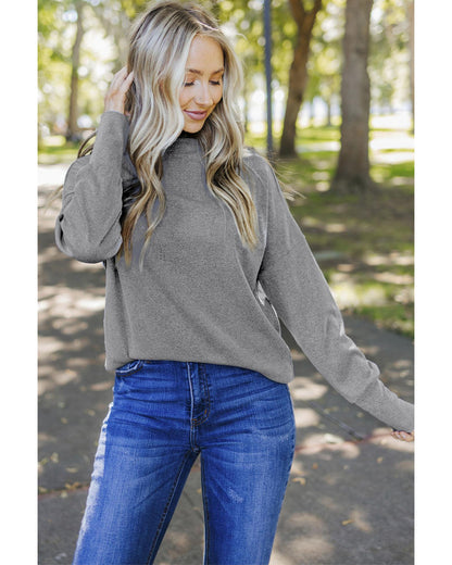 Azura Exchange Ribbed Zip Knit Top - 2XL