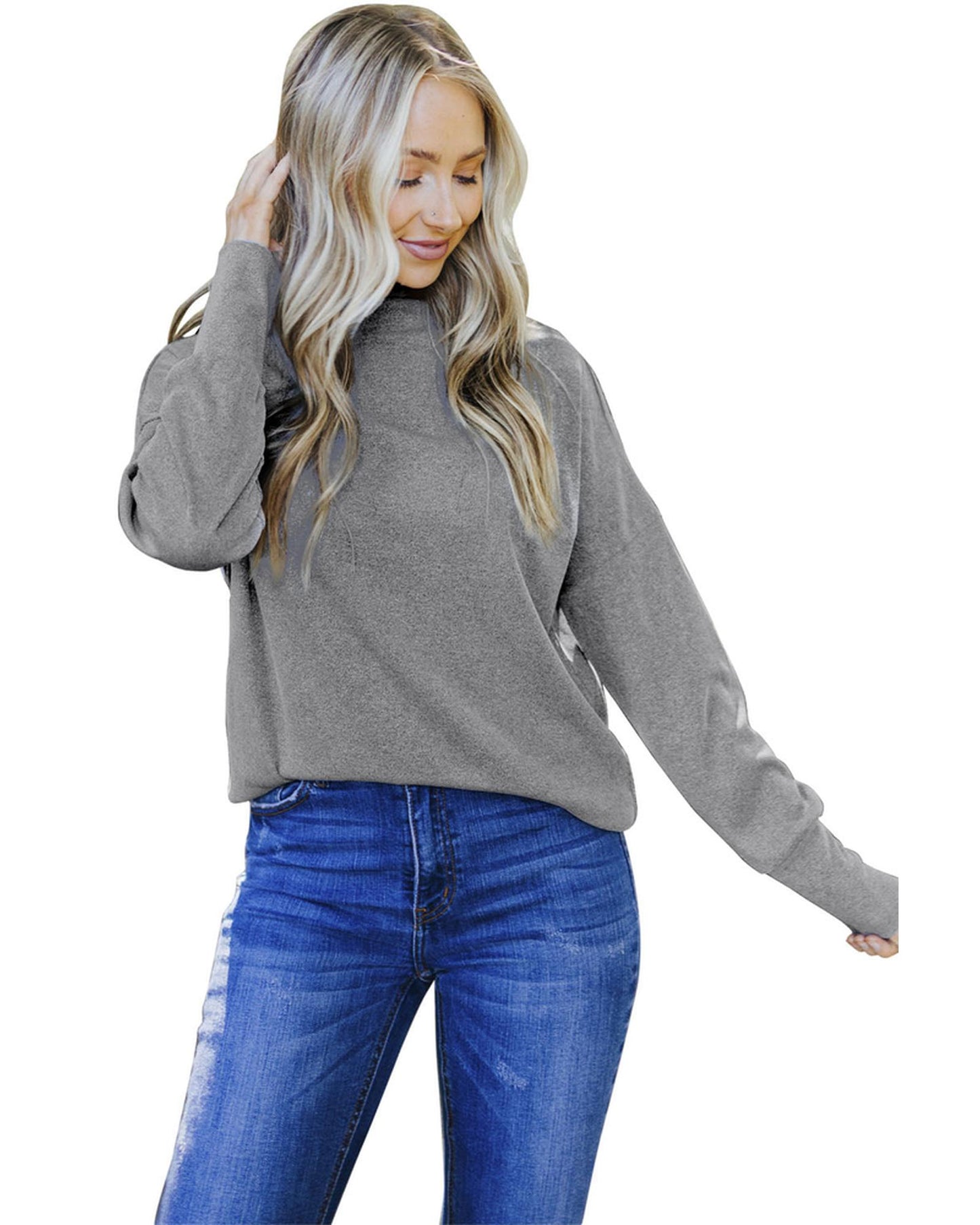 Azura Exchange Ribbed Zip Knit Top - 2XL