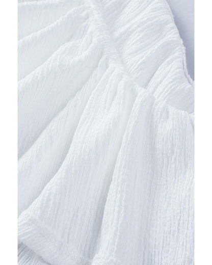 Azura Exchange One Shoulder Crinkle Tank with Ruffle Detail - 2XL