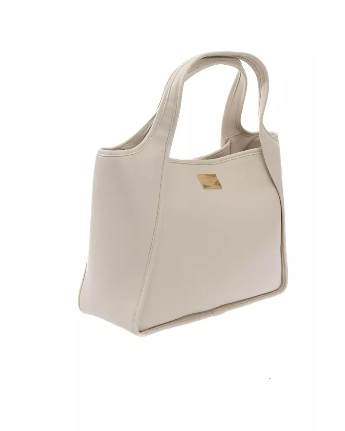 Magnetic Button Closure Logoed Lining Bag with Internal Compartments One Size Women