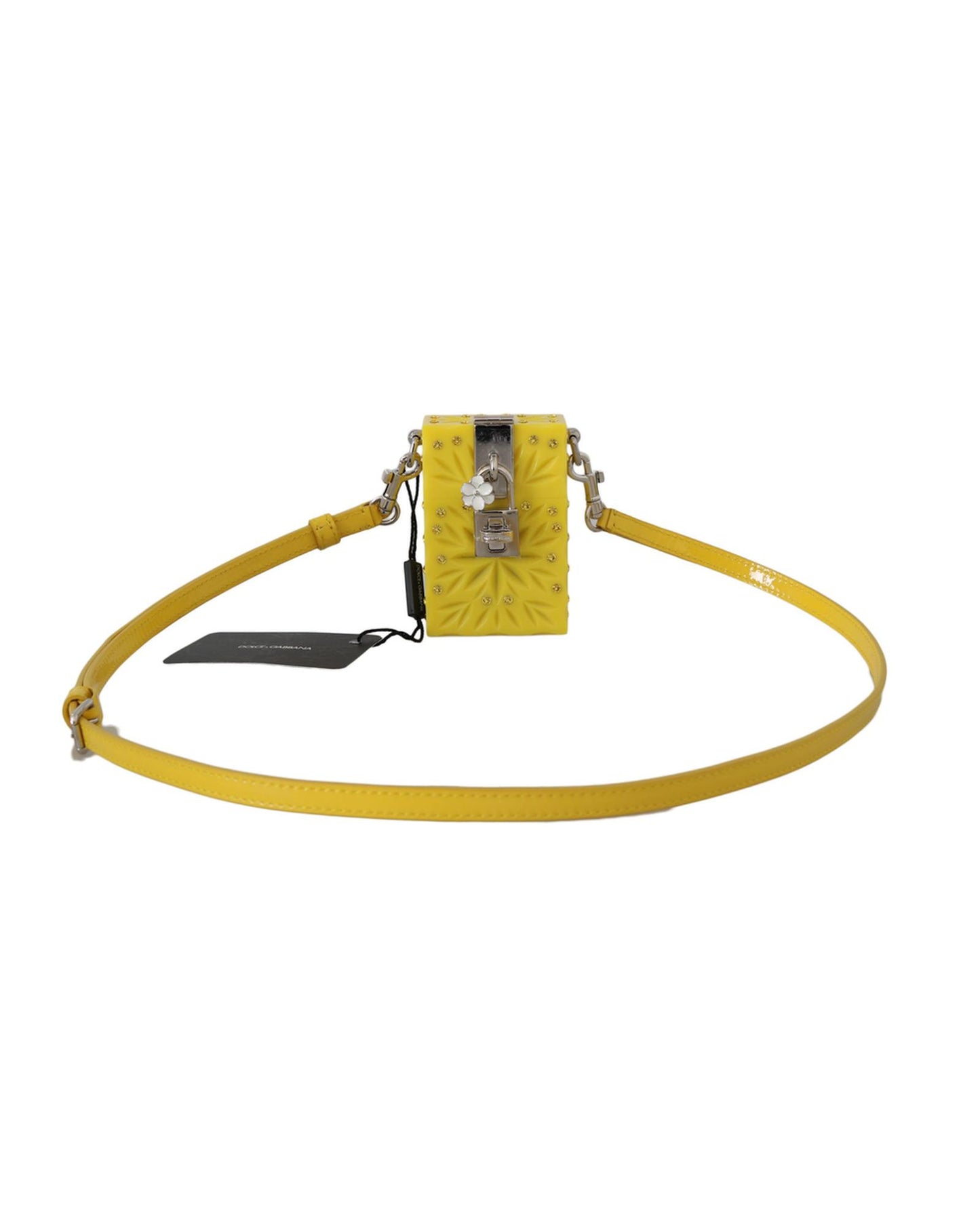 Dolce & Gabbana Plexiglass Cigarette Case Holder with Champagne Crystals One Size Women