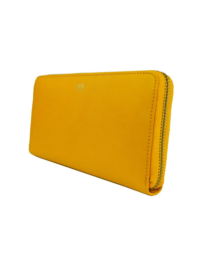 Cavalli Class Yellow Zipped Purse One Size Women