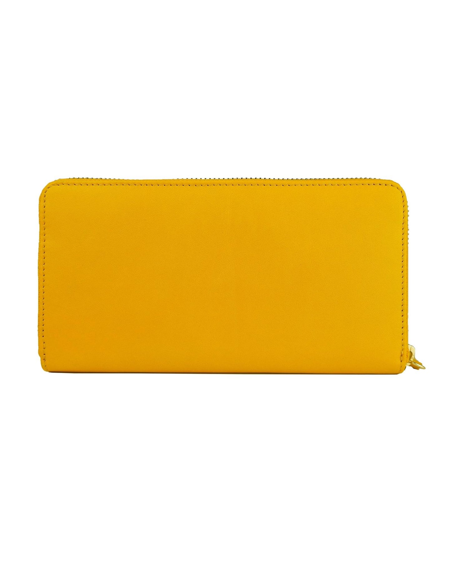 Cavalli Class Yellow Zipped Purse One Size Women