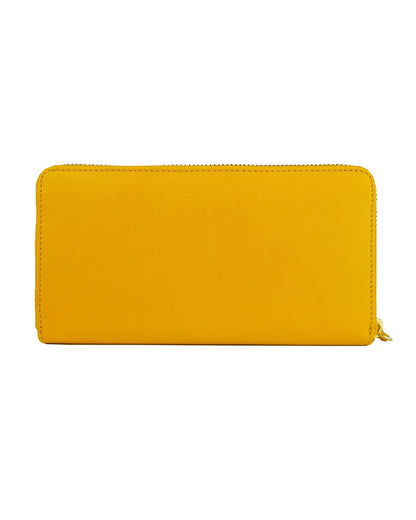 Cavalli Class Yellow Zipped Purse One Size Women