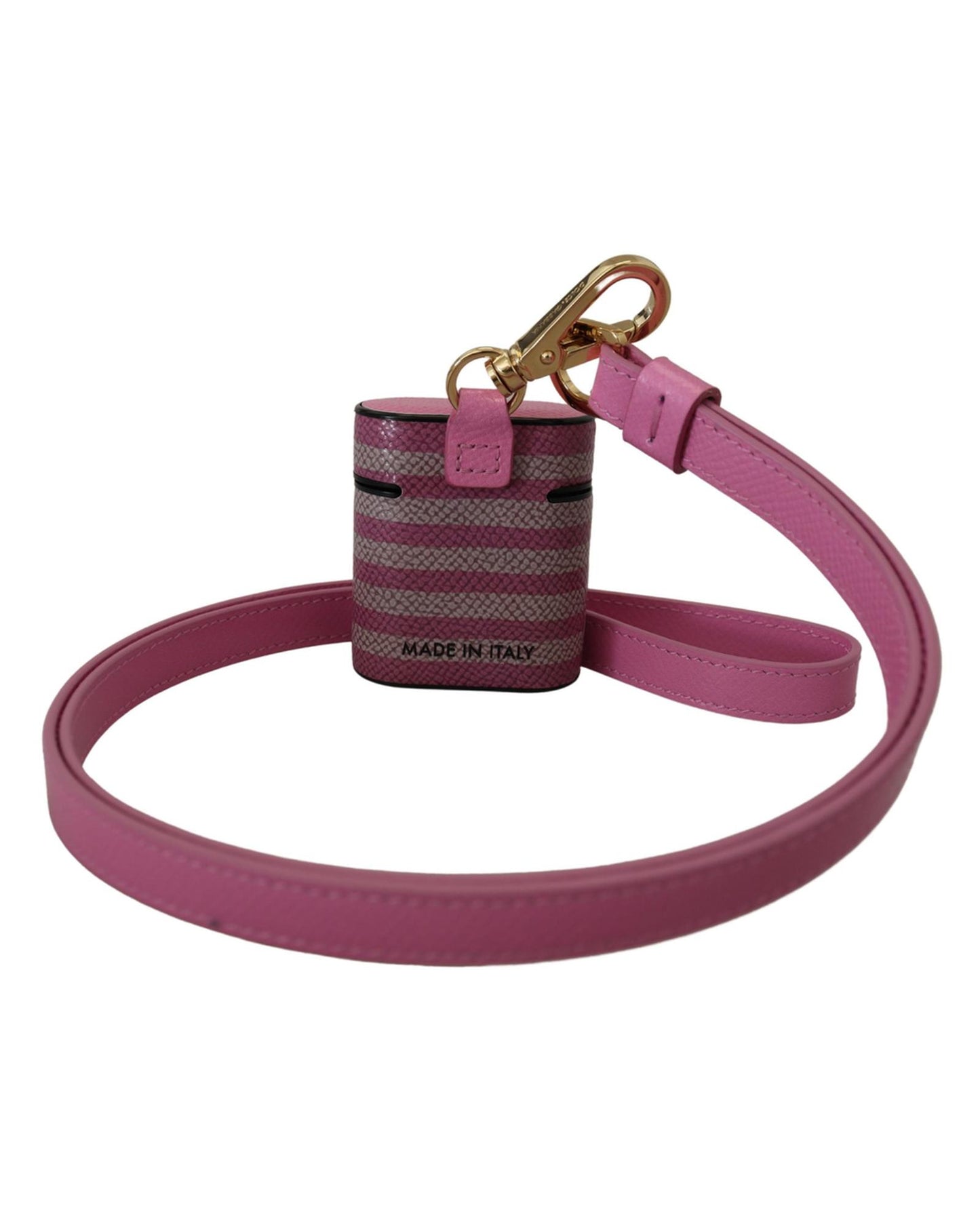 Gorgeous Dolce & Gabbana Airpods Case with Logo Detail - Pink and Black One Size Women