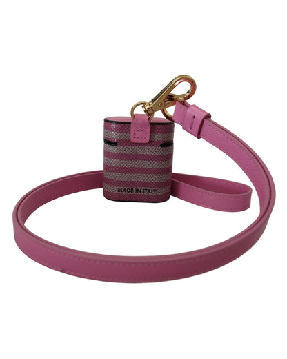 Gorgeous Dolce & Gabbana Airpods Case with Logo Detail - Pink and Black One Size Women