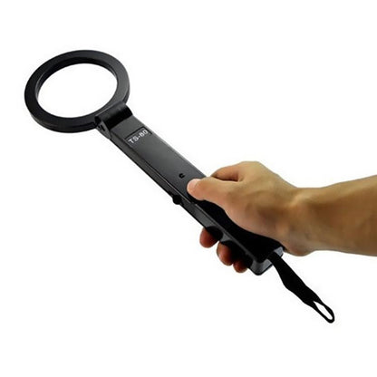 Portable Hand-held Metal Detector - Folding Black